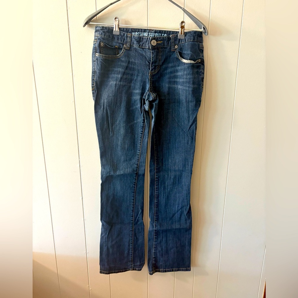 Mossimo Supply Co. Blue Boot Cut Jeans Classic Style Womens Juniors size 7 fit 6